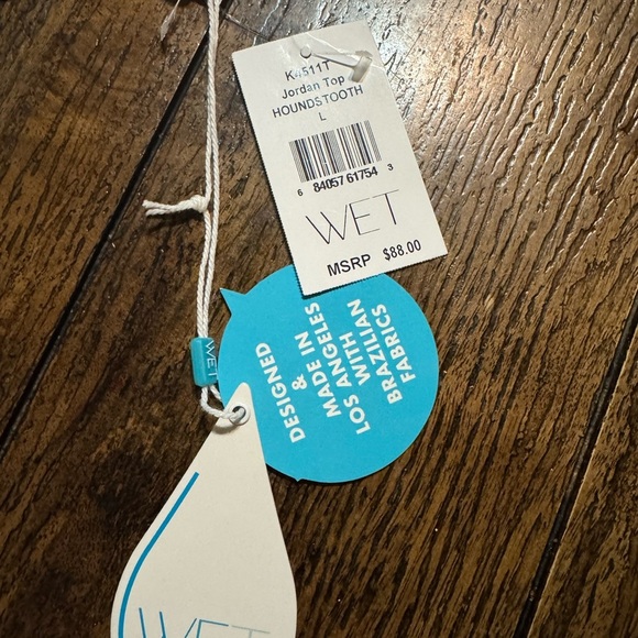 WET Swimwear Jordan Houndstooth Two Piece Swimsuit Size Large MSRP $166 NWT - Picture 12 of 12